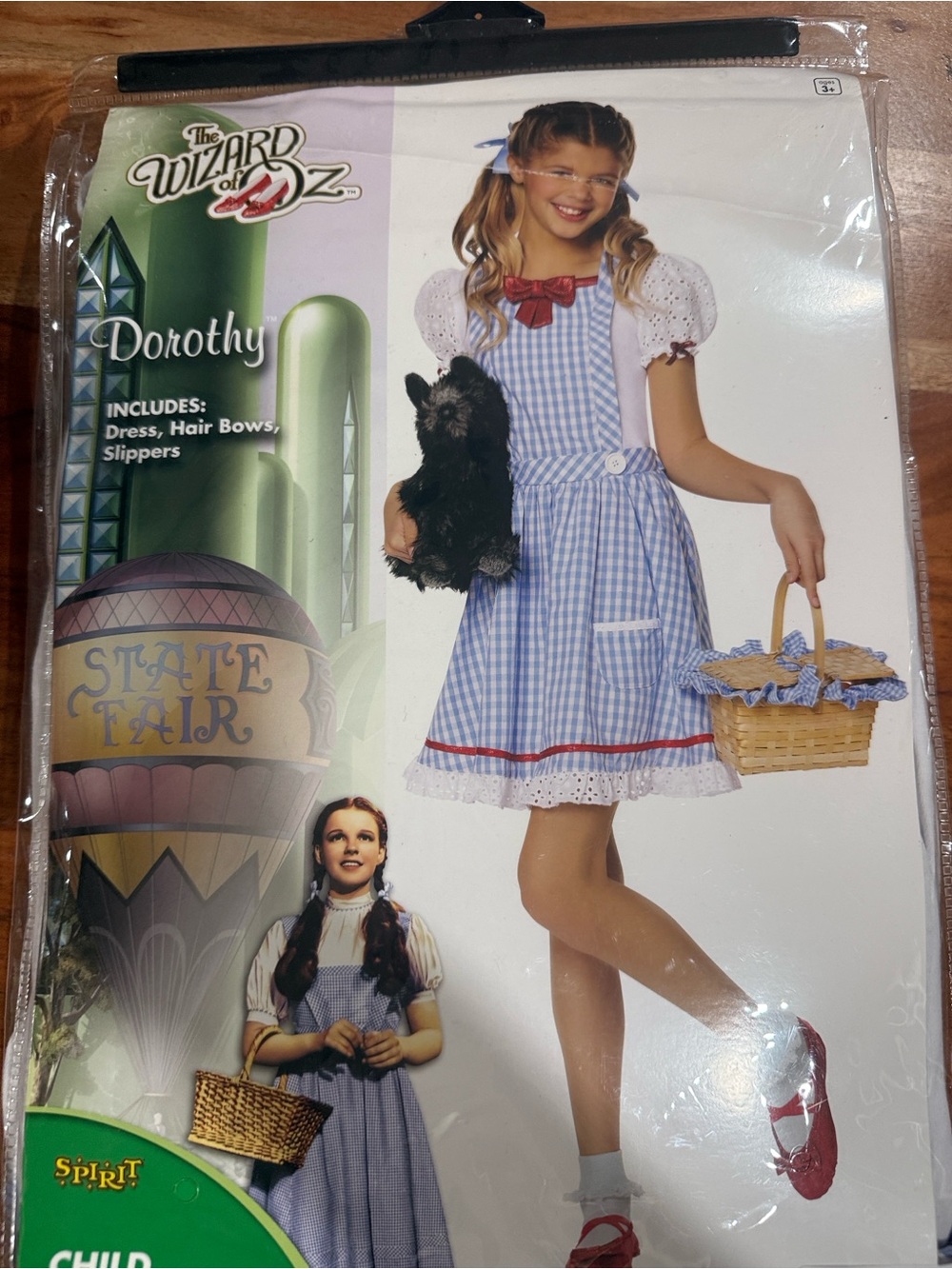 Dorothy Girl's Blue Gingham Costume - Includes Dress, Hair Bows & Slippers